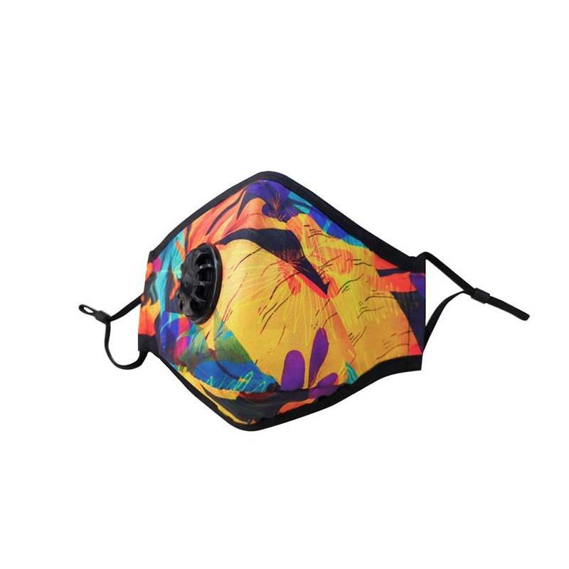 Ρυθμιζόμενη αναπνέουσα επαναχρησιμοποιήσιμη μάσκα βαμβακερής ζωγραφικής τέχνης με φίλτρο 