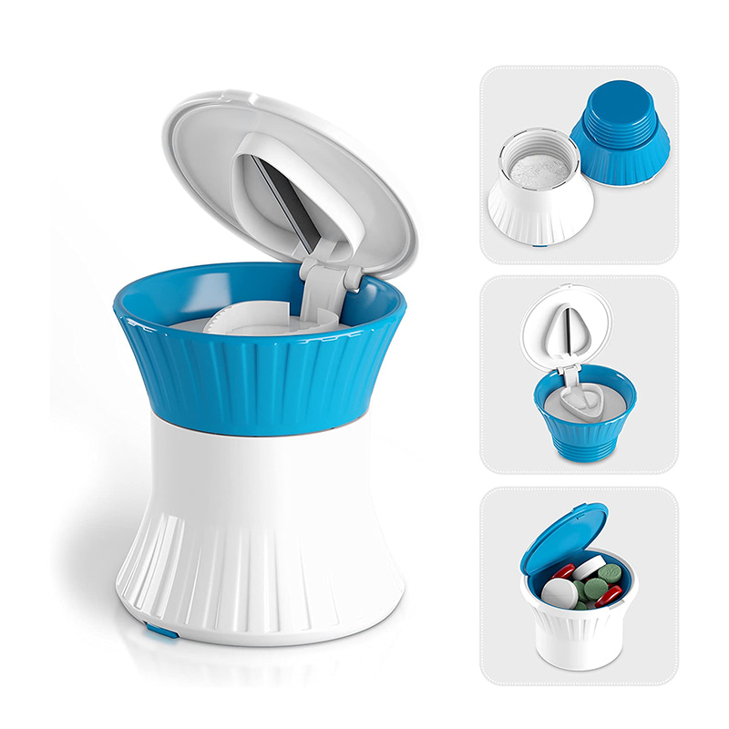 Φτηνός δημοφιλής μικρός μύλος χαπιών με δοχείο αποθήκευσης 